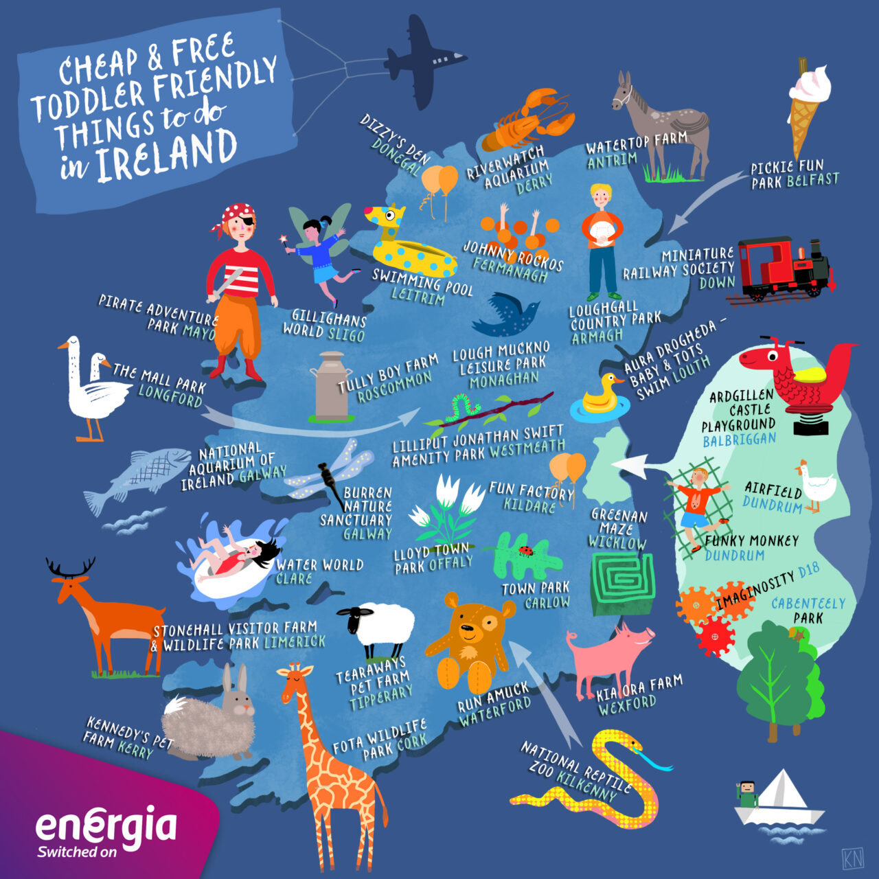 Energia Map Ireland Toddler friendly