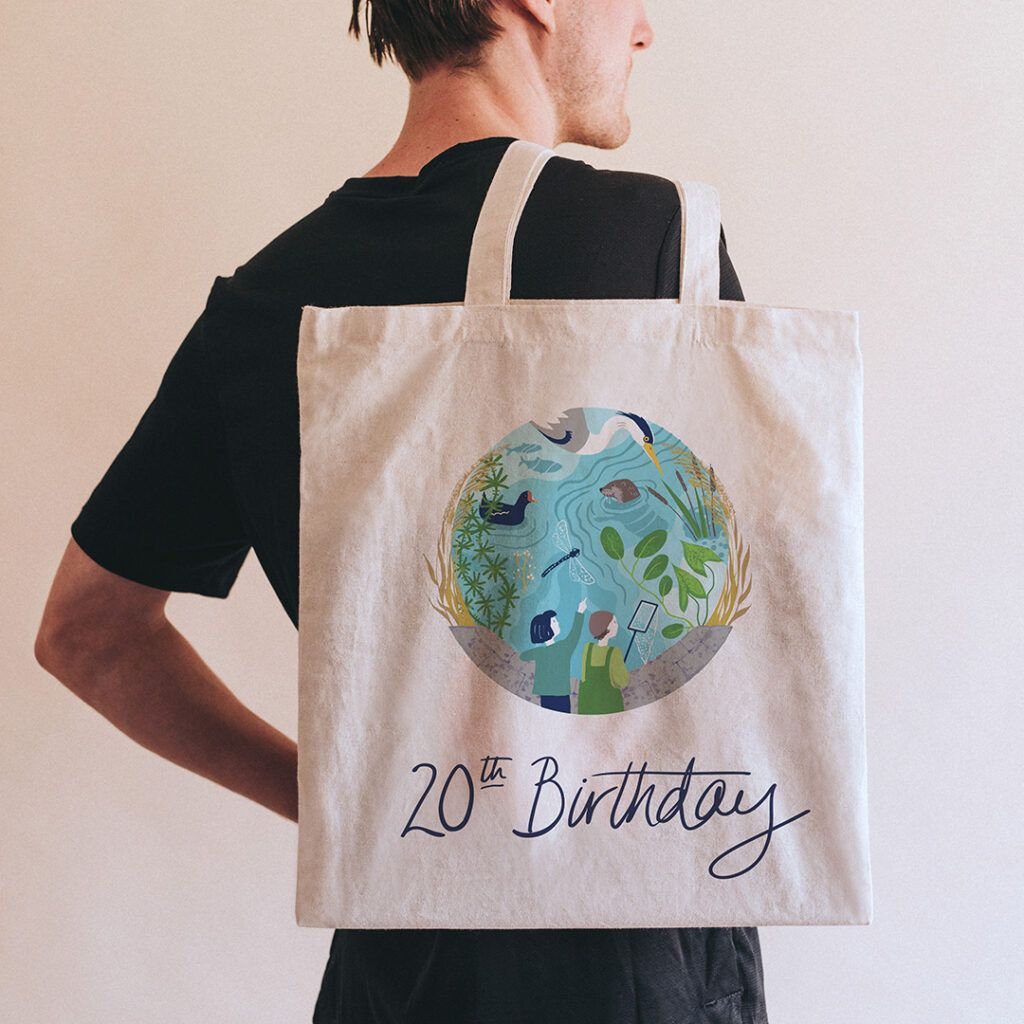 Rivers Trust illustrated tote bag
