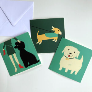 Dog illustrated greeting cards