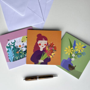 Floral joy greeting cards